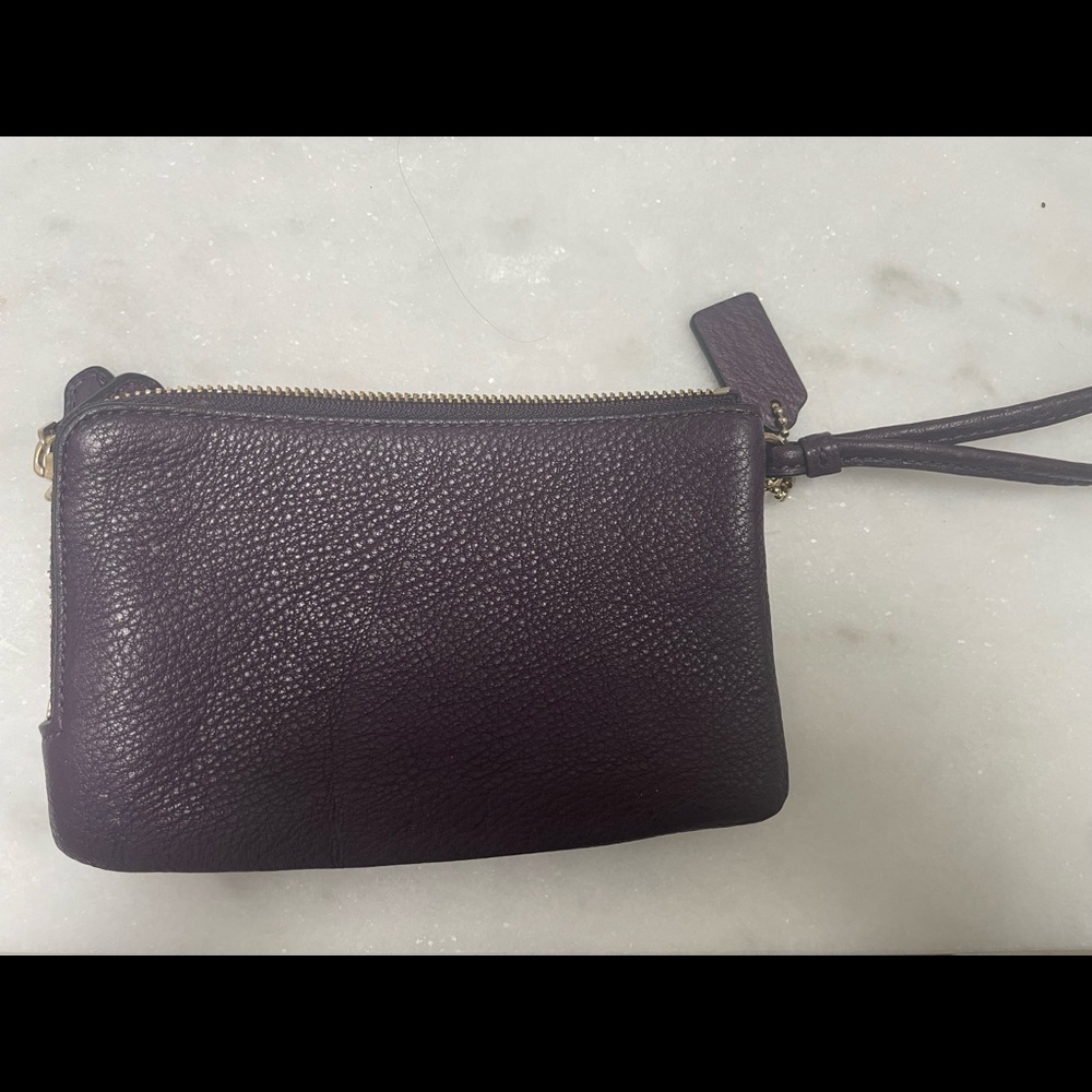Plum colored coach wristlet - Picture 3 of 3